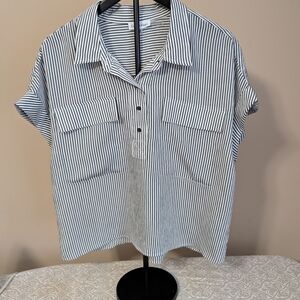 Calvin Klein Women's Striped Shirt.